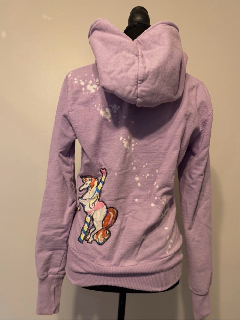 Primp Splatter Purple Unicorn Hoodie